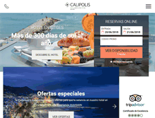 Tablet Screenshot of hotelcalipolis.com